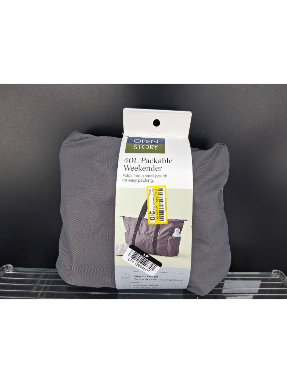 40L Packable Weekender Bag By Open Story Recycled Polyester